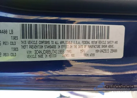 2018 Jeep Compass Sport Fwd from USA, damaged, VIN 3C4NJCAB9JT411955
